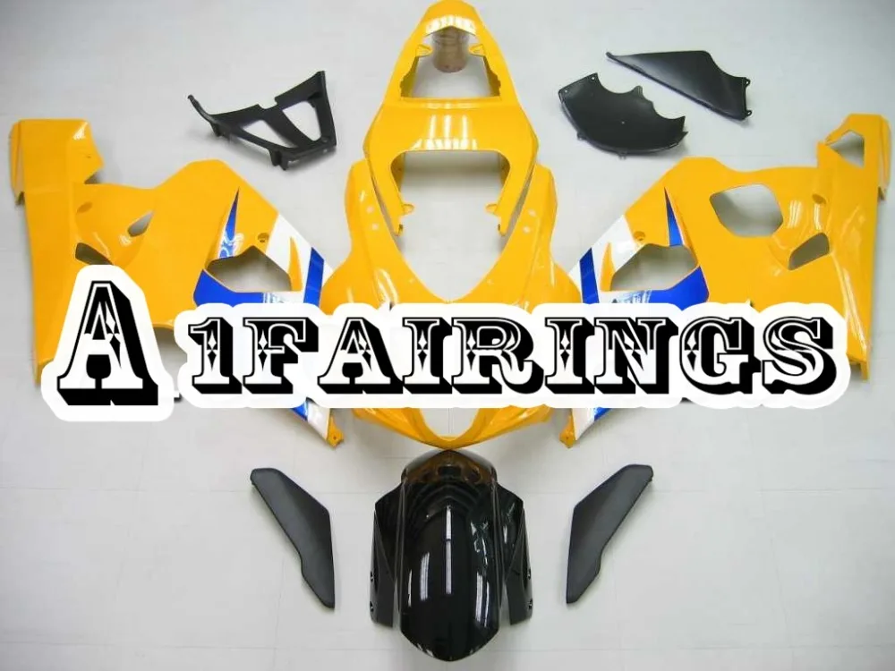 

ABS Plastic Full Fairings For Suzuki GSXR600 K4 2004 2005 GSXR750 04 05 Injection Motorcycles Body Kits Yellow Black Bodyworks