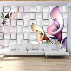 Пользовательские Любой Размер росписи фото 3D обои Современная мода простой подкова цветок Гостиная Фоновые украшения покрытия стен