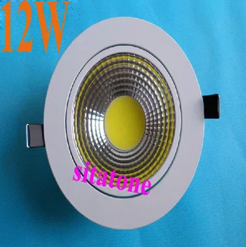 

Free shipping AC85-265V COB led downlight 12W 100-110LM/W ,2 year warranty,1*12w led downlight
