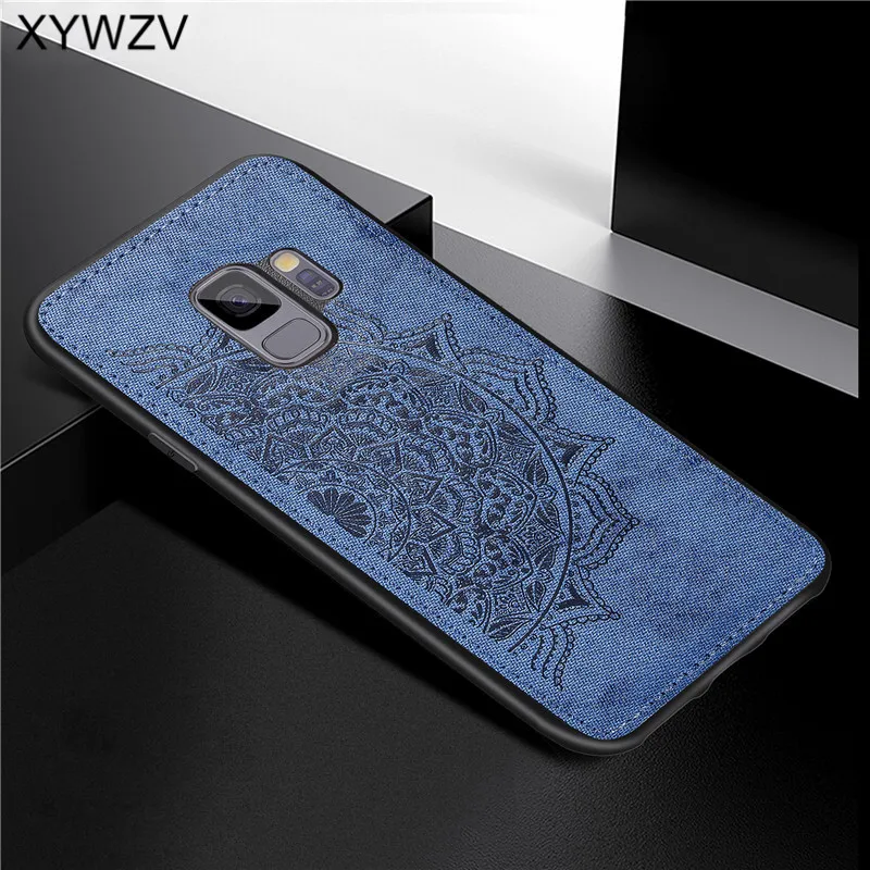 

For Samsung Galaxy S9 Case Soft TPU Silicone Luxury Cloth Texture Hard PC Phone Case For Samsung Galaxy S9 Cover For Samsung S9