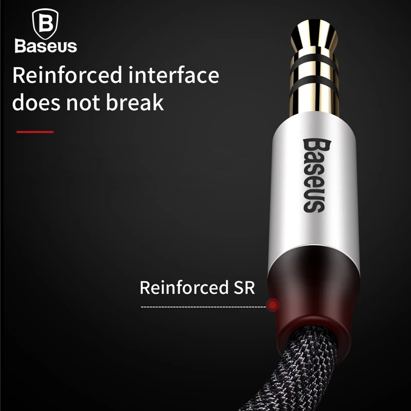Baseus 0.5m 1m 1.5m M30 Aux Cable Jack 3.5mm Male to Male Audio Cable Adapter for Car Headphone Speaker Computer Laptop Aux Cord