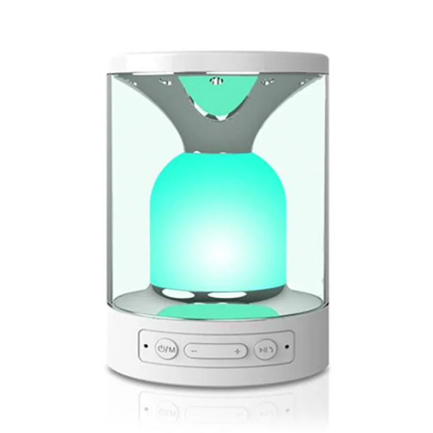 

Crystal Led Colorful Lights Micro Speaker Rgb Table Lamp Mp3 Player Music Column Bluetooth Box Active Speaker Bar For Mobile