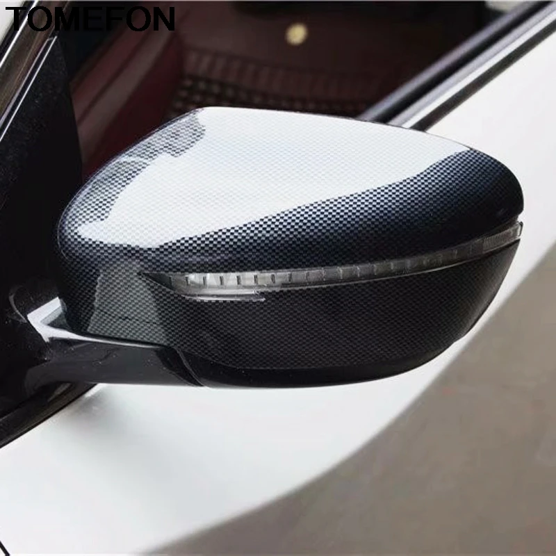 

TOMEFON For Nissan Qashqai J11 2016 2017 2018 2019 Car Side Door Rearview Mirror Cap Cover Trim Strip Exterior Accessoriess ABS