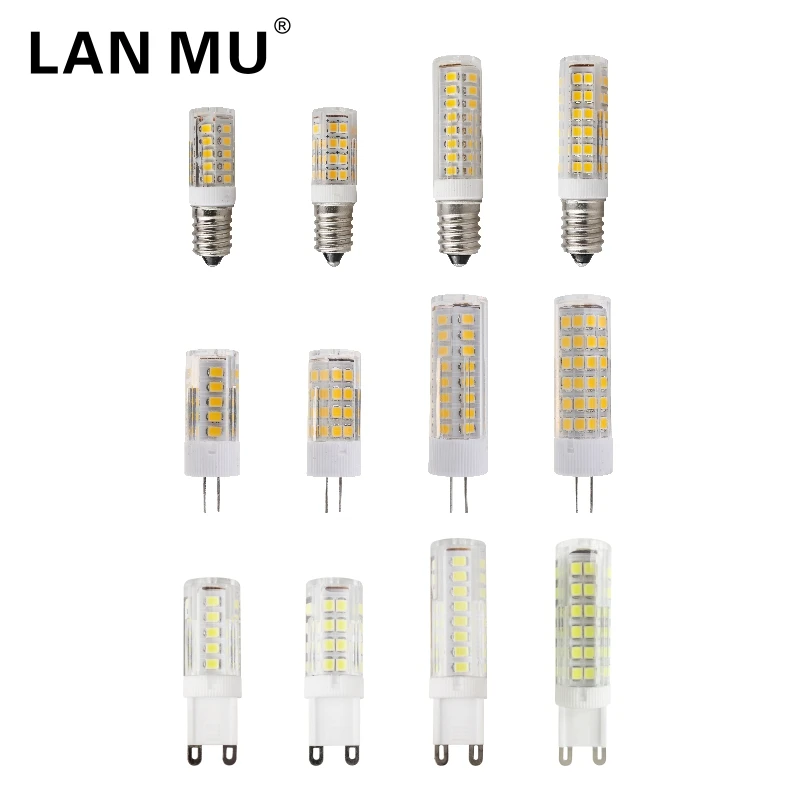 LAN MU G9 светодиодный светильник G4 3 Вт 5 7 SMD 2835 E14 220 в 230 240 керамический лампа замена