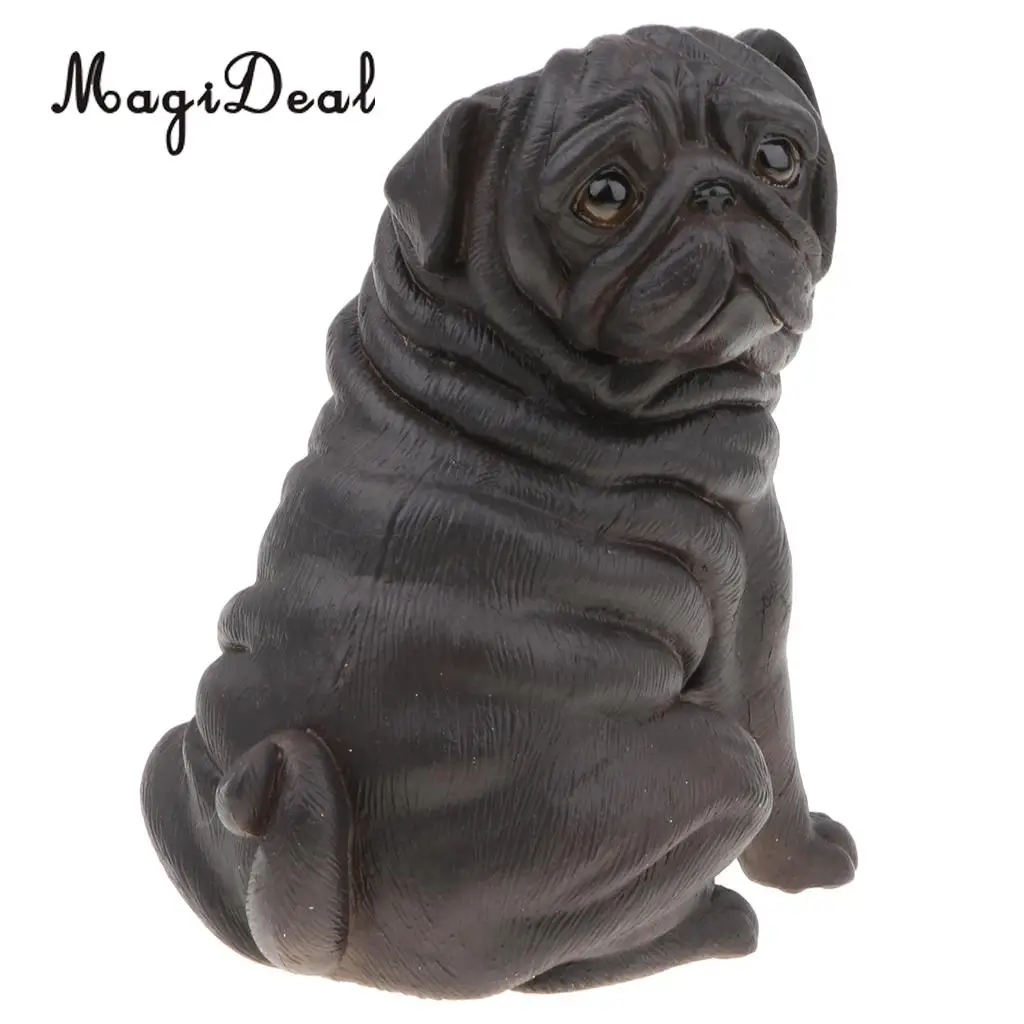 Multi-Color Pug Dog Model Figure Kids Educational Toy Gift Collection Ornament