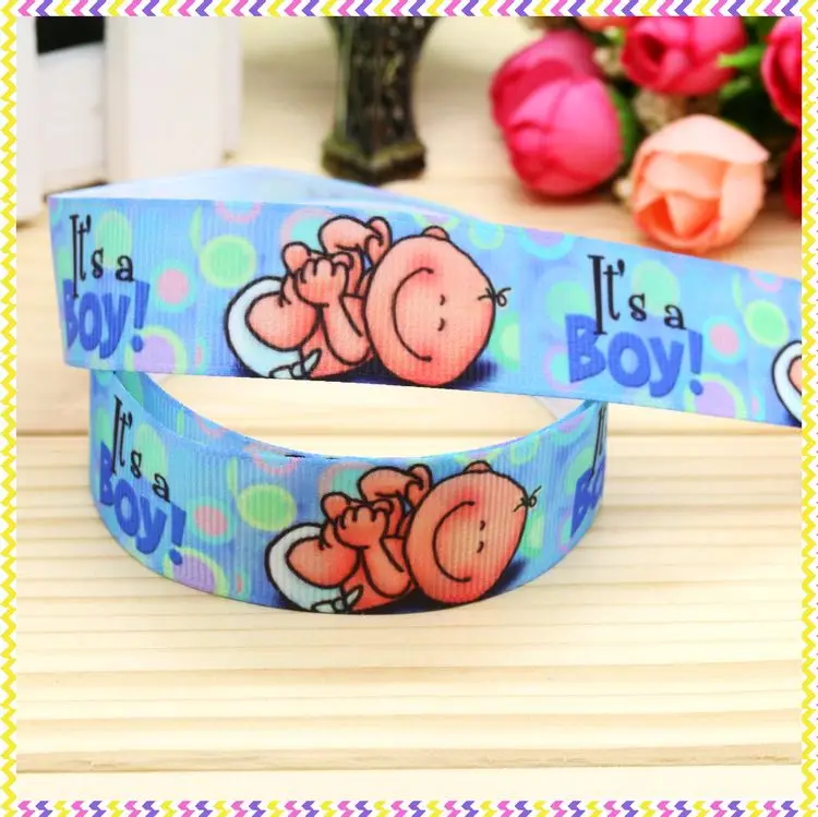

Репсовая лента с принтом It Is A Boy 7/8 дюймов, материал, головные уборы, украшения для рукоделия, оптовая продажа, Ремесло 22 мм P4918