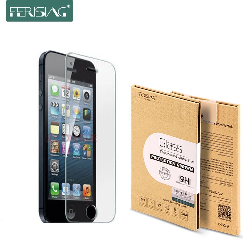 

FERISING For IPhone5 Tempered Glass 9H Screen Protector For IPhone 5 5C 5S SE Blue Anti UV Matte Toughened Protective