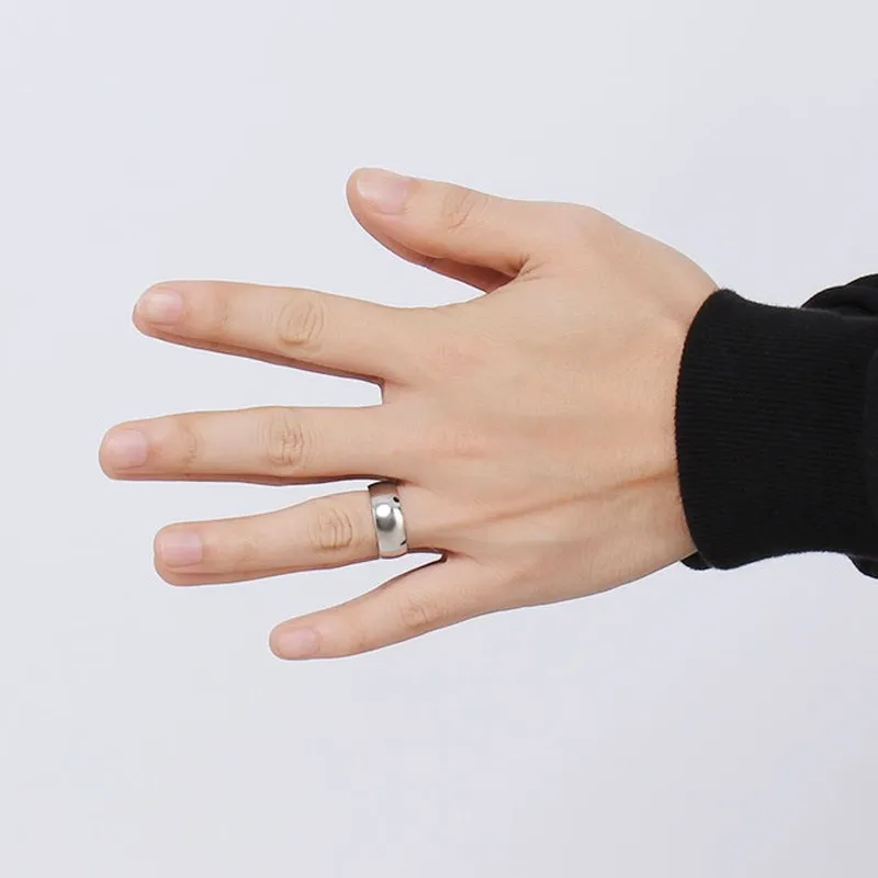 Wedding Rings Finger Rings Jewelry Rings Ring Jewelry Inside Rainbow Ring For Men Stainless Steel 8MM Wide Gay Pride