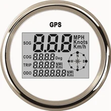 Автомобильная лодка 85 мм Цифровой gps Спидометр Одометр 0-999 узлов км/ч mph 12 В/24 В с подсветкой для мотоцикла, яхты, судна, транспортного средства