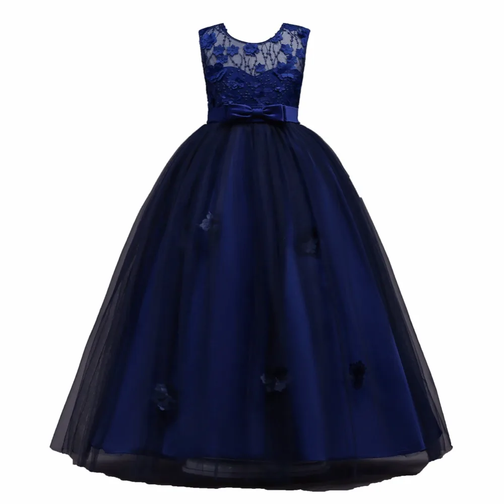 4-14yrs Baby Girls Party Dress 2018 Elegant Girl Long Evening For Wedding Ceremony Kids Dresses Teen Clothes | Детская одежда и