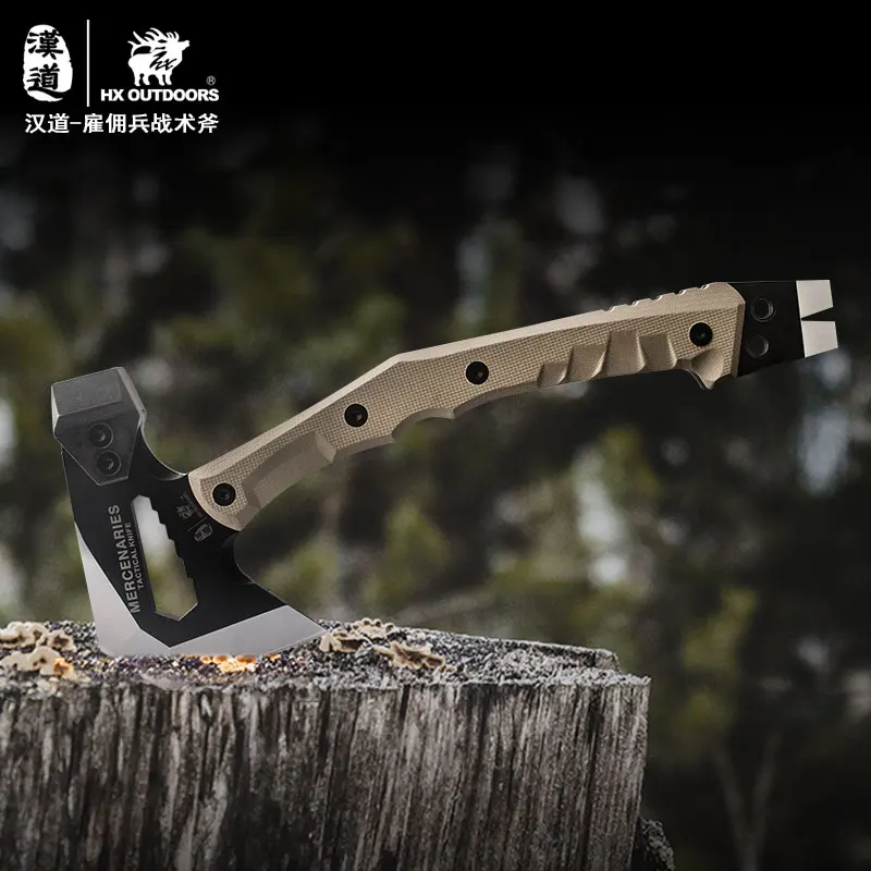 

HX OUTDOORS FT-02 Outdoor Tactical Engineer Axe,Weapon Field Camp Axe, Mountain Axe Outdoor Camping Axe