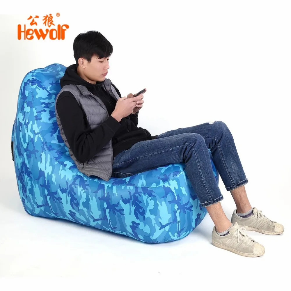 Portable Lazy Lounger Chair Bag Fast Inflatable Sofa Indoor Outdoor
