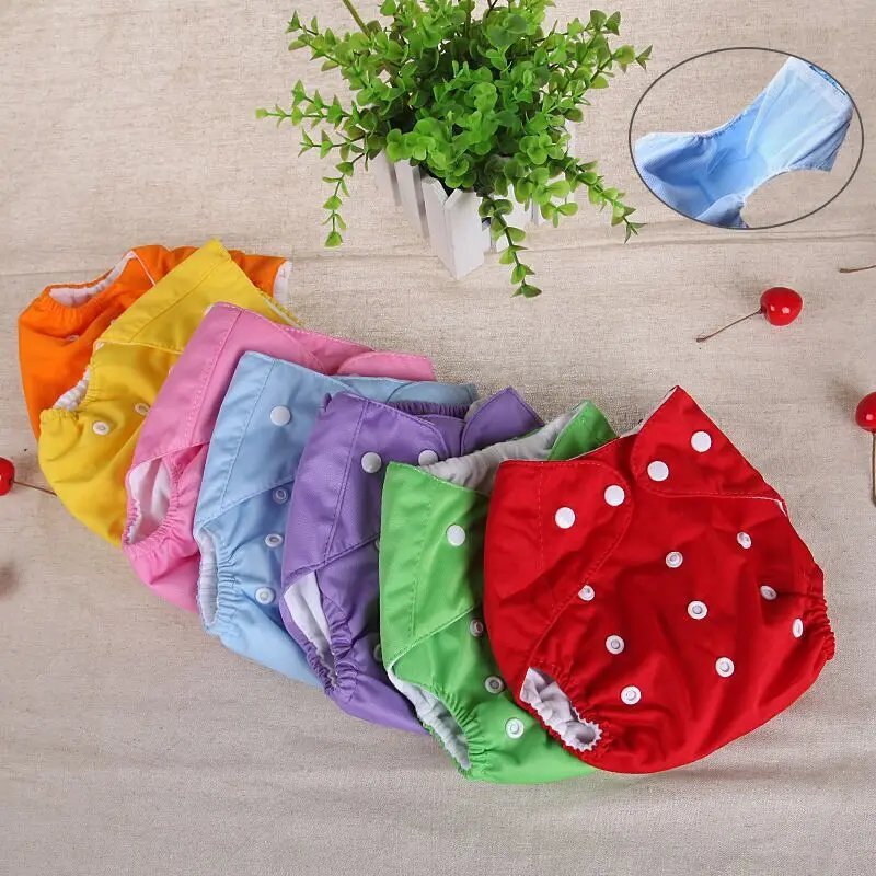 

1Pcs Baby Pocket Cloth Diapers Infants Kids Cartoon Dots Soft Reusable Napkin Breathable Diaper Cover Washable Nappy