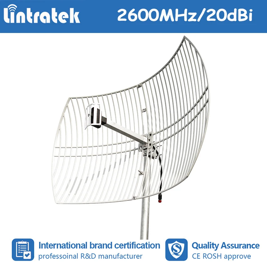 20dBi مكاسب قوية شبكة هوائي 2600 Mhz هوائي خارجي ل 4G LTE الهاتف المحمول إشارة الداعم مكرر مكبر للصوت #7
