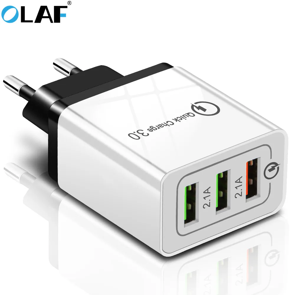 

OLAF USB quick charger 3.0 for iPhone 7 8 Plus X XR XS Max Wall Charger for Samsung S8 S9 Note 8 9 For Xiaomi mi 8 Phone Charger