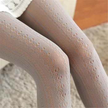

Sexy Spring Autumn Sexy Hollow Tights Women Ladies Warm Thigh High Cotton Ultra-thin Tube Solid Tight