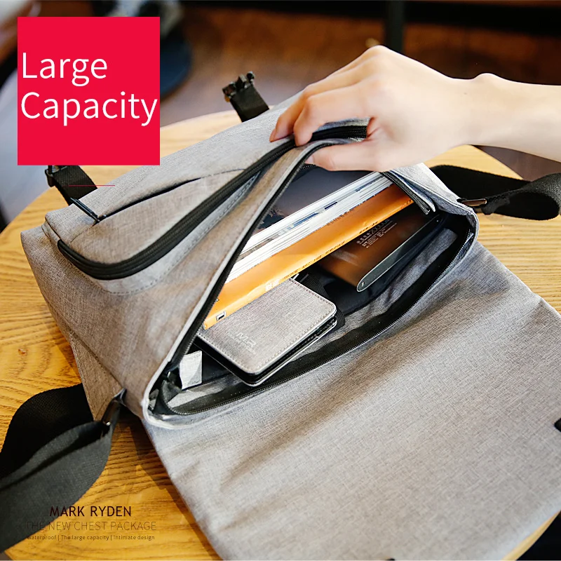 Mark Ryden New Crossbody Bags for Men Water Repellent Messengers Bag Business Casual Shoulder Bags