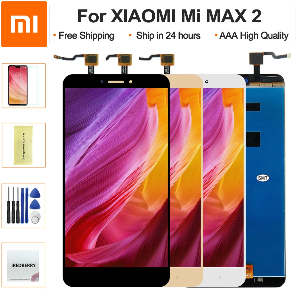 

For XiaoMi MI MAX 2 LCD Display+Touch Screen Digitizer Assembly Replacement For XiaoMi MAX2 Cell Phone+tools+phone brackte