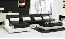 Современный стиль гостиной диван из натуральной кожи a1302
