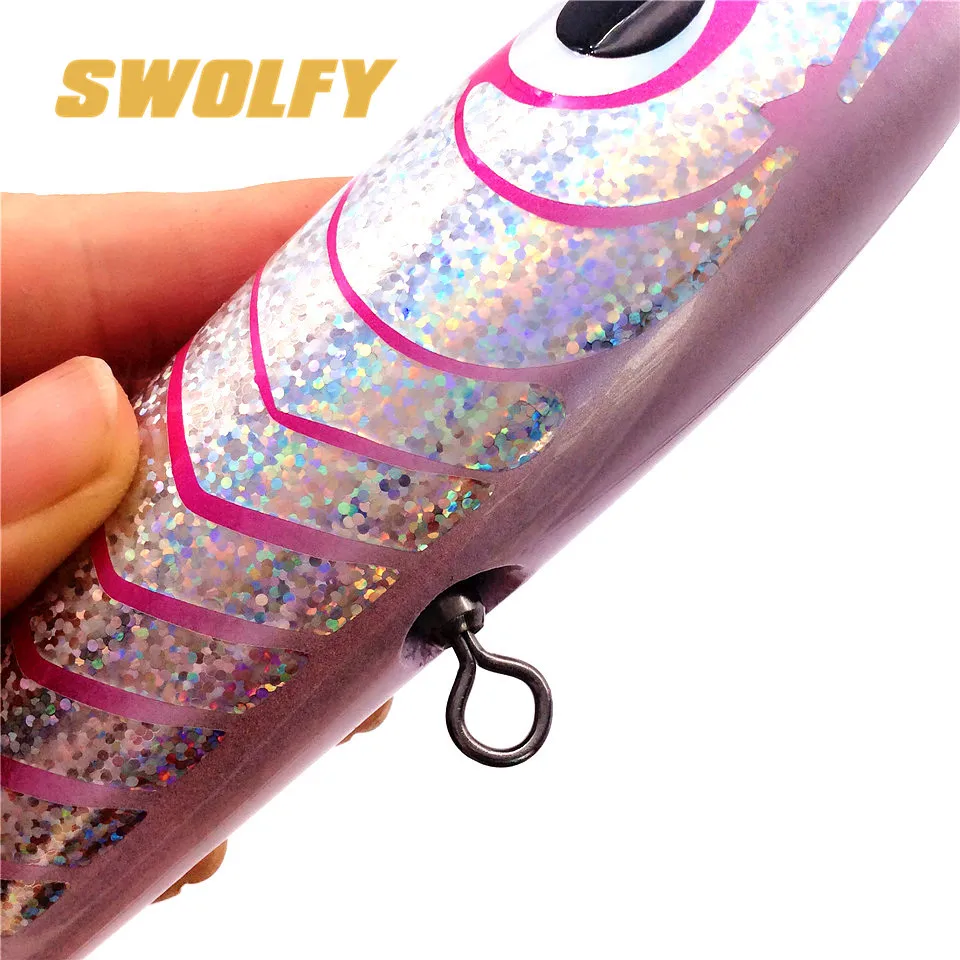 Swolfy 1 шт. топвотер деревянная приманка 20 см 90 г 22 120 троллинговая Зеленый Карандаш