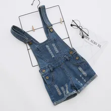 Джинсовые комбинезоны для девочек и мальчиков сезон: весна–лето модные Новая детская одежда Повседневное дети чулок Мотобрюки одноцветное джинсы для девочек Шорты для женщин