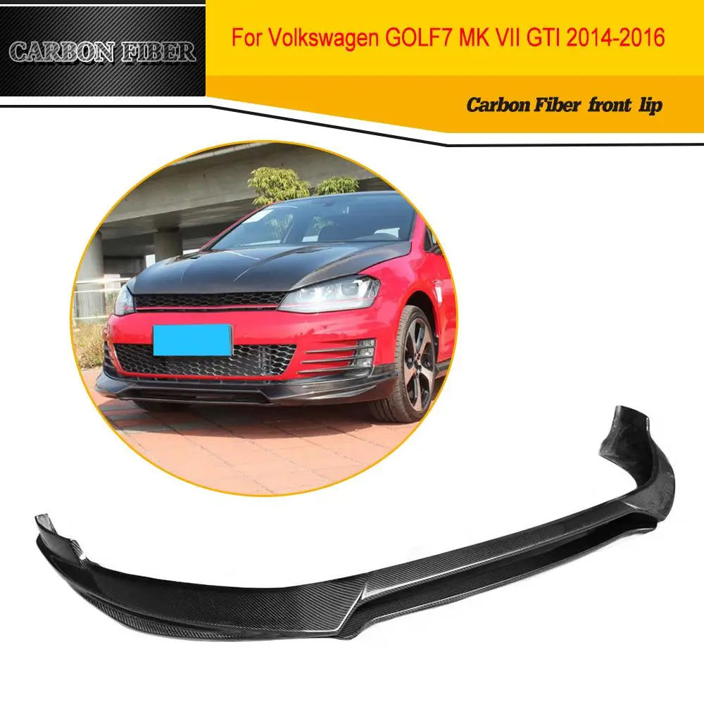 Car style Carbon fiber car front lip spoiler apron for VW Golf VII MK7