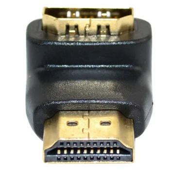 

100pcs/lot 90 Degree Right Angle HDMI Male to Female M/F Adapter Extender Connector