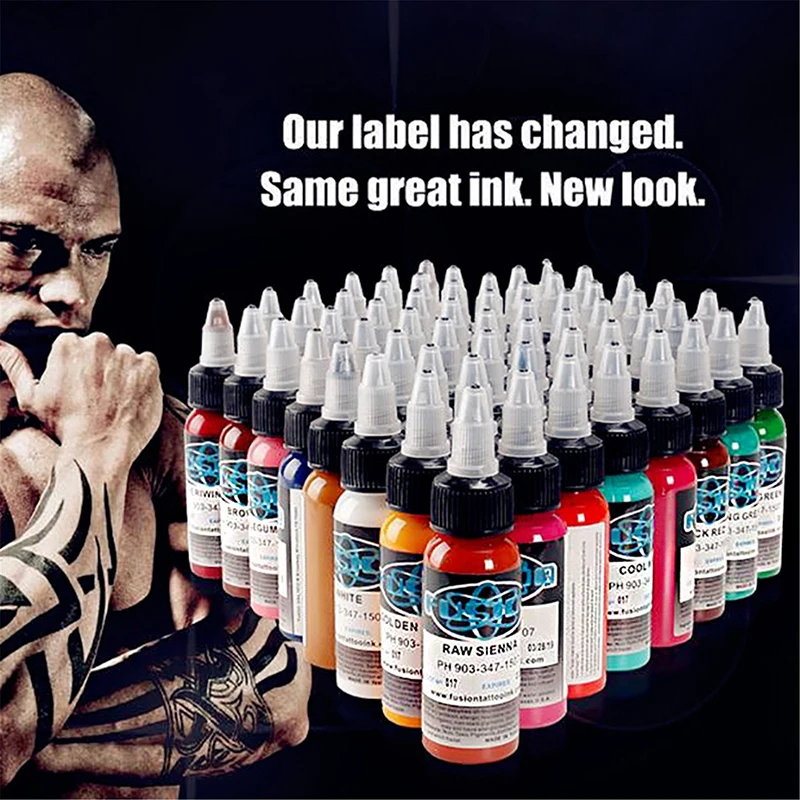 

Fusion Tattoo Ink 60 Colors Set 1 Oz 30ml/Bottle Tattoo Inks Pigment Kit For Body Paint Tattoo Artist Ink Set