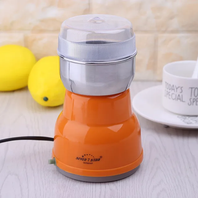 220V EU Plug Electric Stainless Steel Coffee Bean Grinder Home Milling Machine Kitchen