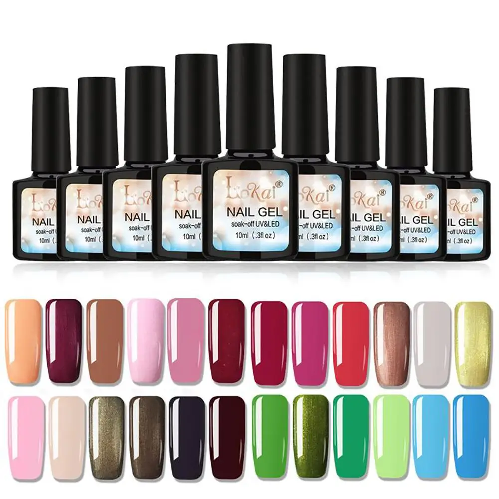

POP ITEM! 10ml Nail Gel Art Polish UV LED Fast Dry Long Lasting Soak Off Lacquer Varnish Fashion
