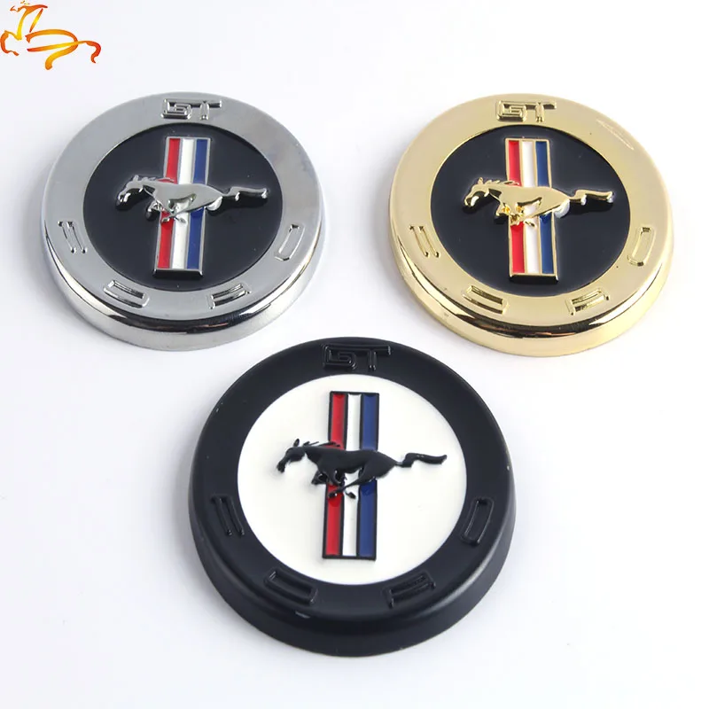 

3D Metal Chrome Car Styling Running Horse Emblem Badge For Ford Mustang Shelby GT Rear Trunk Decor Sticker Accessories