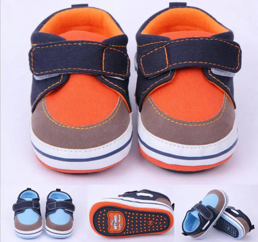 

Baby boy canvas shoes infant prewalker shoes soft rubber sole baby shoes infant prewalking newborn boy shoes