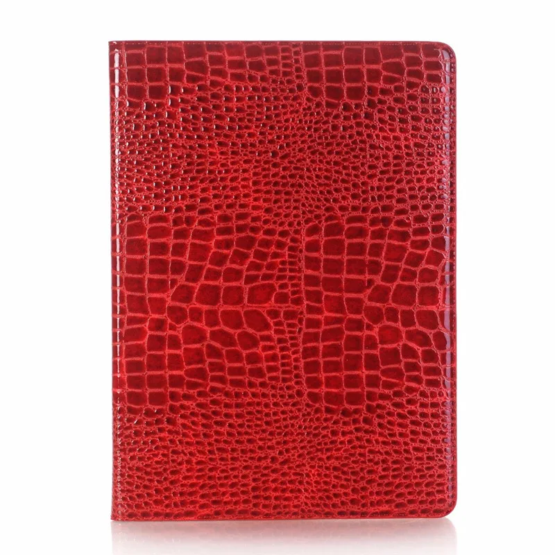 Чехол для iPad Pro 12,9 дюйма из крокодиловой кожи Модный деловой чехол для Apple Smart Cover подставка держатель для карт - Цвет: Красный