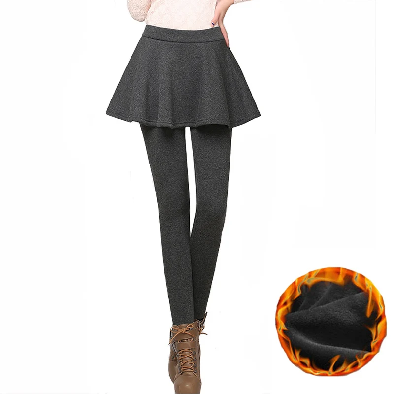 4XL Plus Size Winter Fittness Leggings Women Skirt Legging Casual