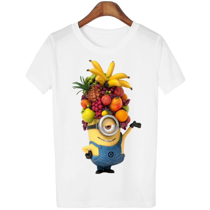 T Shirt Women 2016 Summer Tops Fruits Minions Print T shirt Femme Loose  Short Sleeve Harajuku White Tees Camisetas Mujer|camisetas mujer|t shirt  women 2016t shirt women - AliExpress