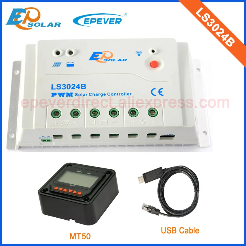 

PWM LS3024B 30A 30amp solar charger regultaor with MT50 remote meter and USB cable EPsolar