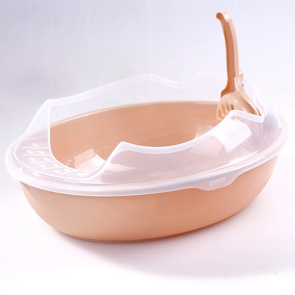 

New Semi-closed Cats Toilet Durable Restroom For Cats Sandbox Cat Anti-splash Toilet Training Cats Convenient Tray For Pet