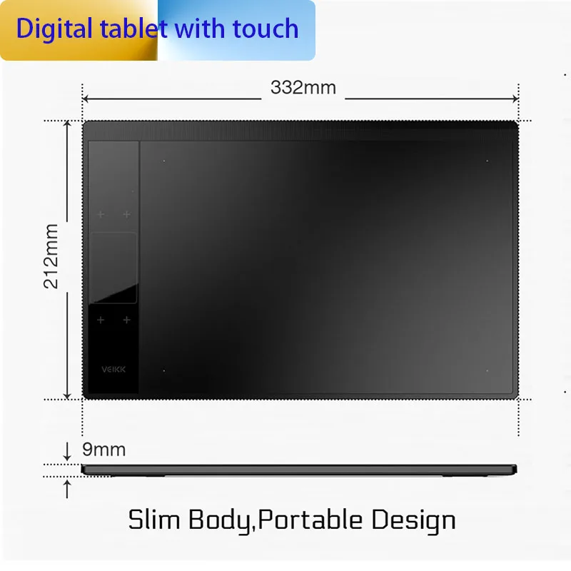 

Graphics Tablet 8192 Levels Professional TYPE-C USB Digital Drawing Tablets Animation OSU Game Battery-Free Tablet