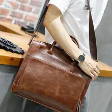 GUMST искусственная кожа Crazy Horse мужские сумки винтажный кожаный деловой портфель мужской портфель мужские дорожные сумки Tote Сумка для ноутбука мужская сумка