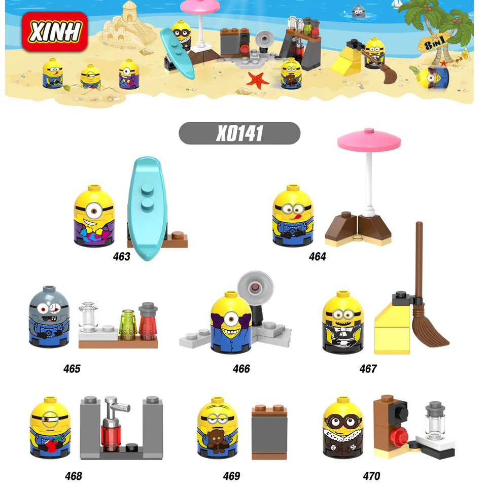 

Single Sale Legoing Minions Despicable Me Toys Figures Blocks Super Heroes Cartoon Movie Building Blocks Sets Toys for Children