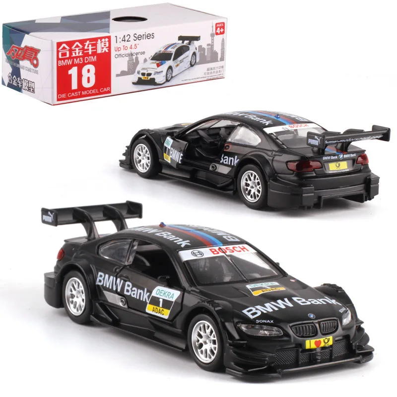 1:42 масштаб M3 DTM литой металлический автомобиль с откидной крышкой модель
