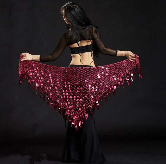 Женский набедренный платок с блестками для танца живота|sequin hip scarf|belly dance costumeship