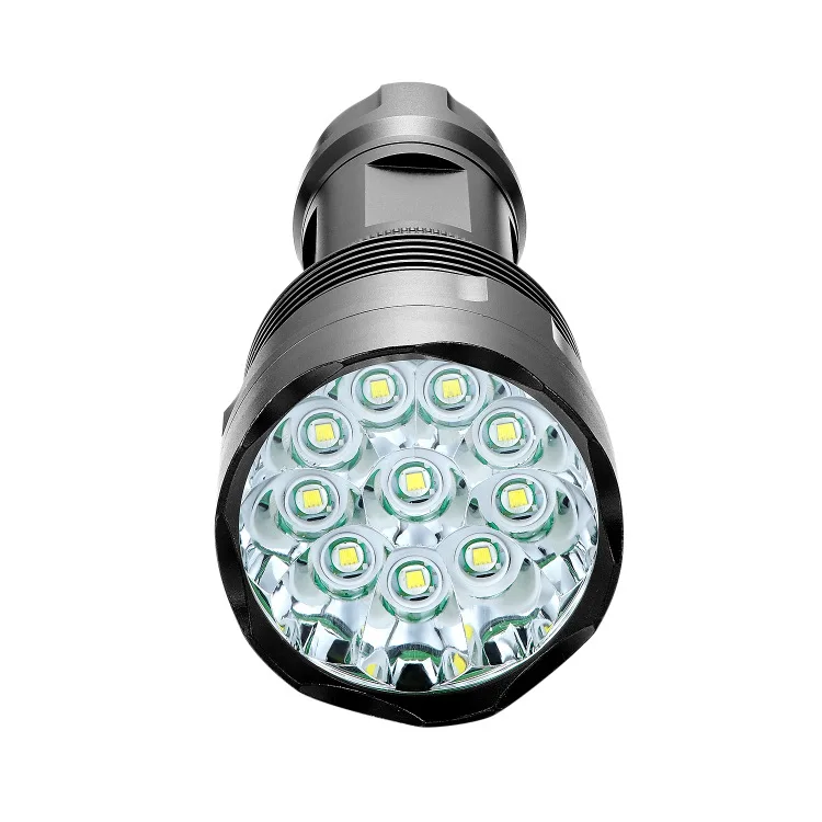 Tinhofire T10 10xcree XM-L T6 20000 люмен 5 Режим светодиодный фонарик факел свет лампа для кемпинга охота - Испускаемый цвет: no battery charger