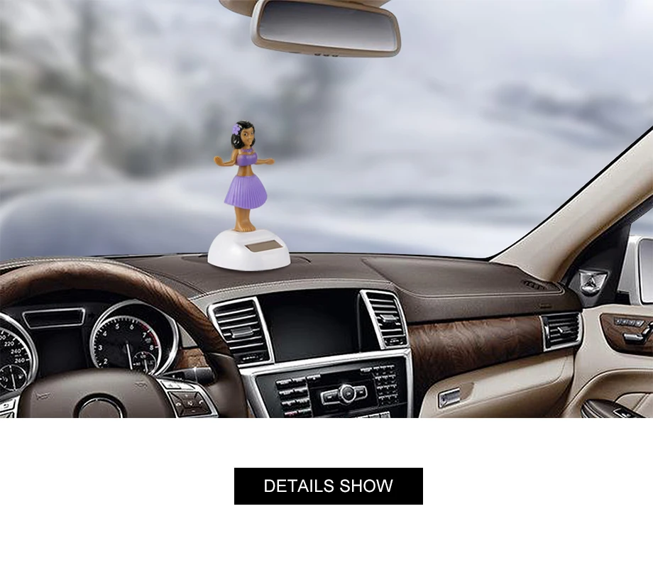 Car Ornament Dancing Hula Girl Swinging Bobble Toy Gifts Automobiles Decoration Auto Interior Home Decor Solar Girls Accessories (7)