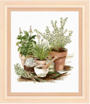 

Needlework 16CT 18CT Cross Stitch, DIY Count Cross Stitch, Embroidery Set, Flower underwater herbs