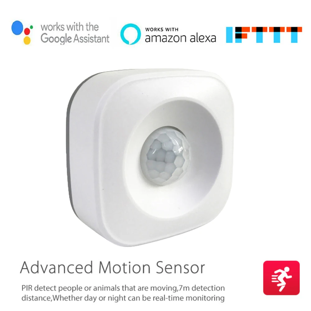 

High Accurate Smart Wireless PIR Motion Sensor Detector WIFI Smart Home Security Buglar Alarm Compatible Alexa Gooogle Home