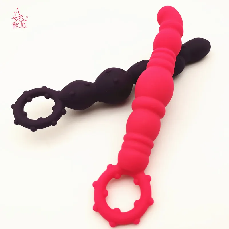 Anal Beads Plug with Pull Ring Play Ball Stimulator G-spot Silicone Butt Sex Toys Shop for Women Men Prostate Massage | Красота и