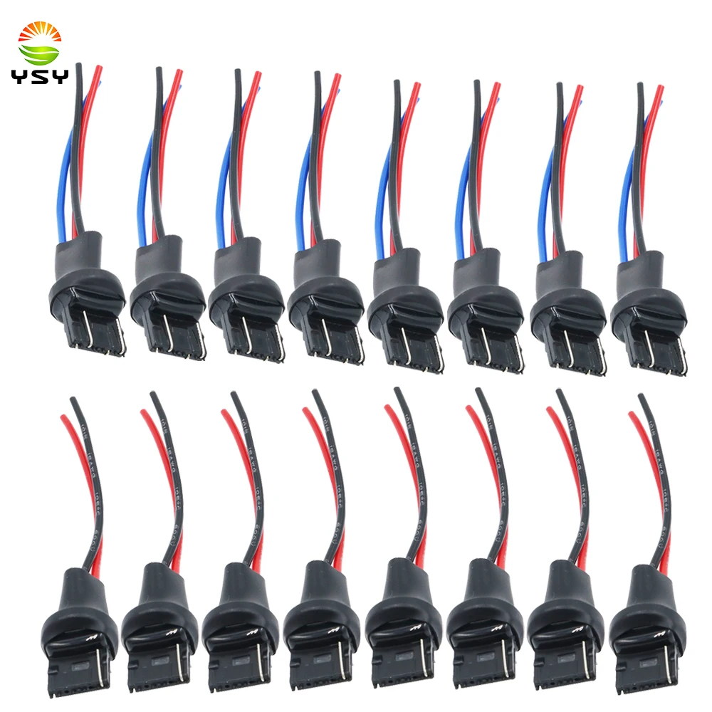 

YSY 7440 7443 T20 Male Adapter Wiring Harness W21W W21/5W connector holder socket Fit Car Tail Lamp Turn Signal Lights Retrofit