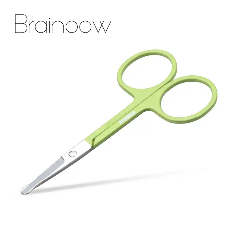 Brainbow 1pc Rounded Nose Hair Scissors Stainless Steel Small