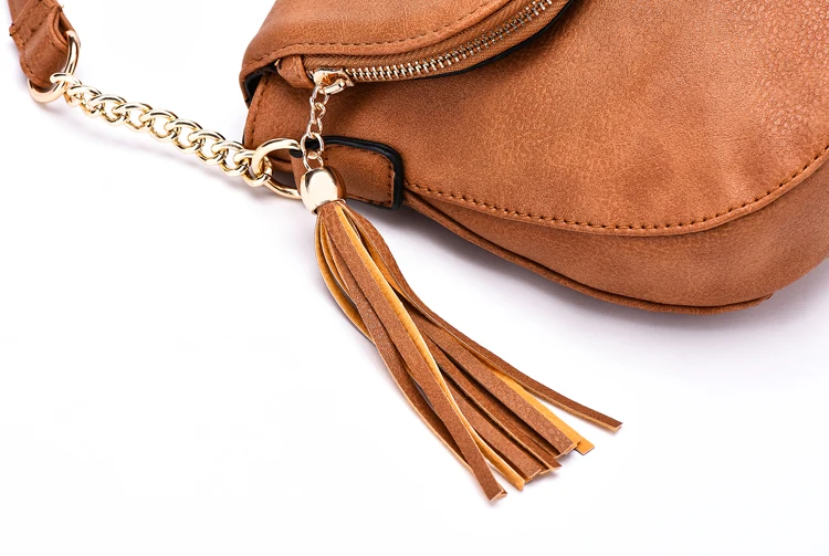 Jiessie&Angela New Famous Brand Women Bag Leather Fashion Lady's Tote Bag Tassel Handbag For Girls Vintage Shoulder Purse